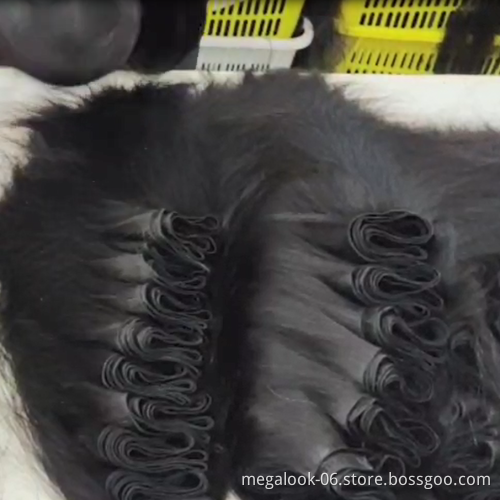 MegaLook Cheap 100% Original Raw Mink Unprocessed Super Double Drawn Virgin Vietnamese Straight Human Hair